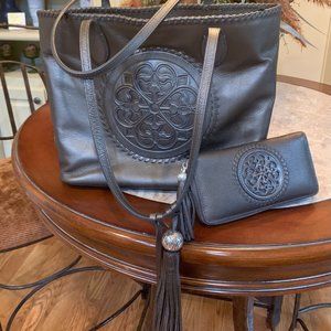 Brighton Ferrara Gabriella Handbag Set Pewter